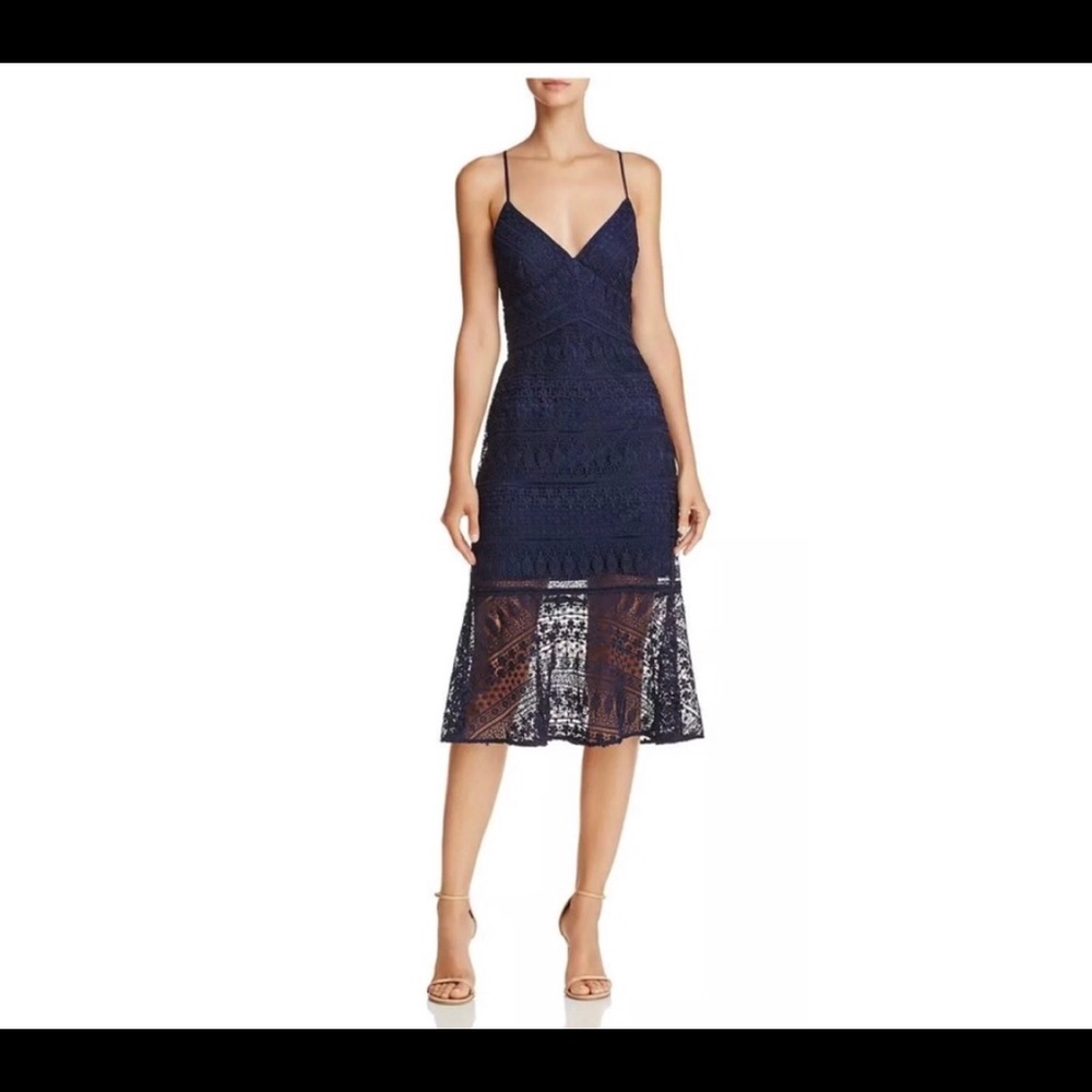 NWT LIKELY Darby Lace Midi Dress